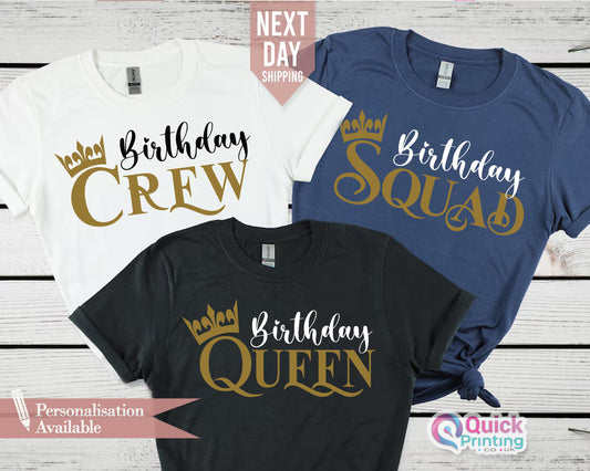 Birthday Girl Squad T-shirts, Custom Birthday T-shirts, Birthday party tops, birthday girl tshirts,  Personalized Group Tops,Birthday Crew T