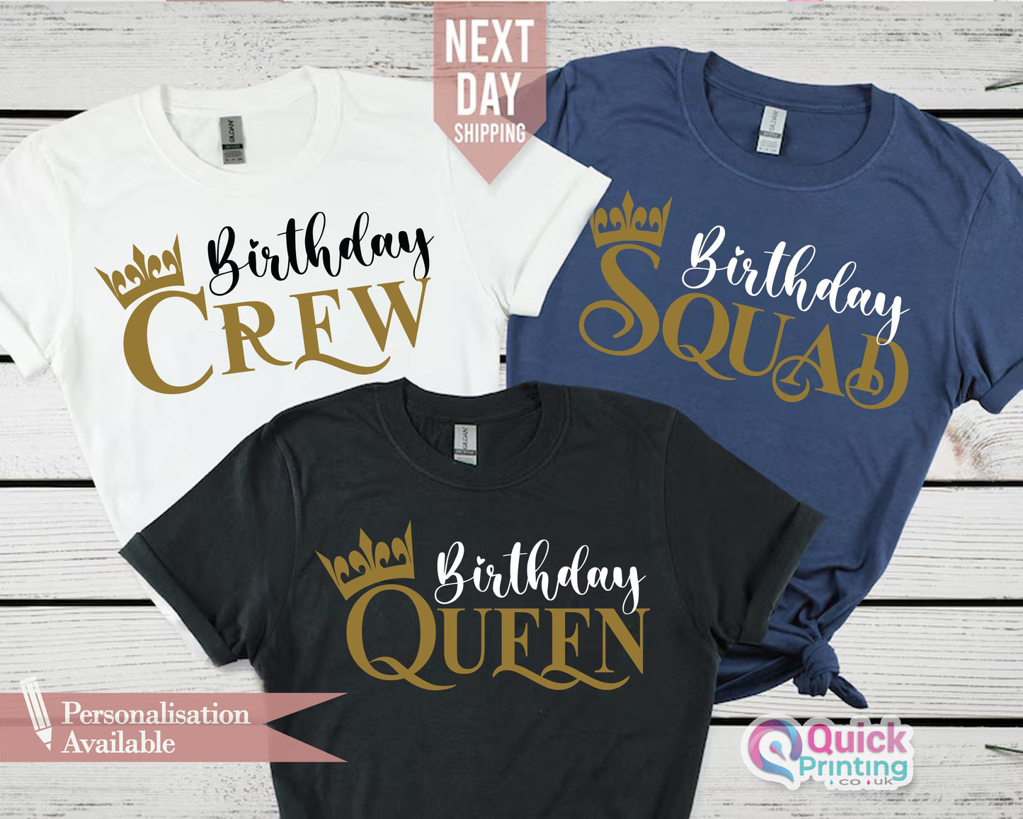 Custom Birthday Squad T-Shirts: Personalized Group Tops