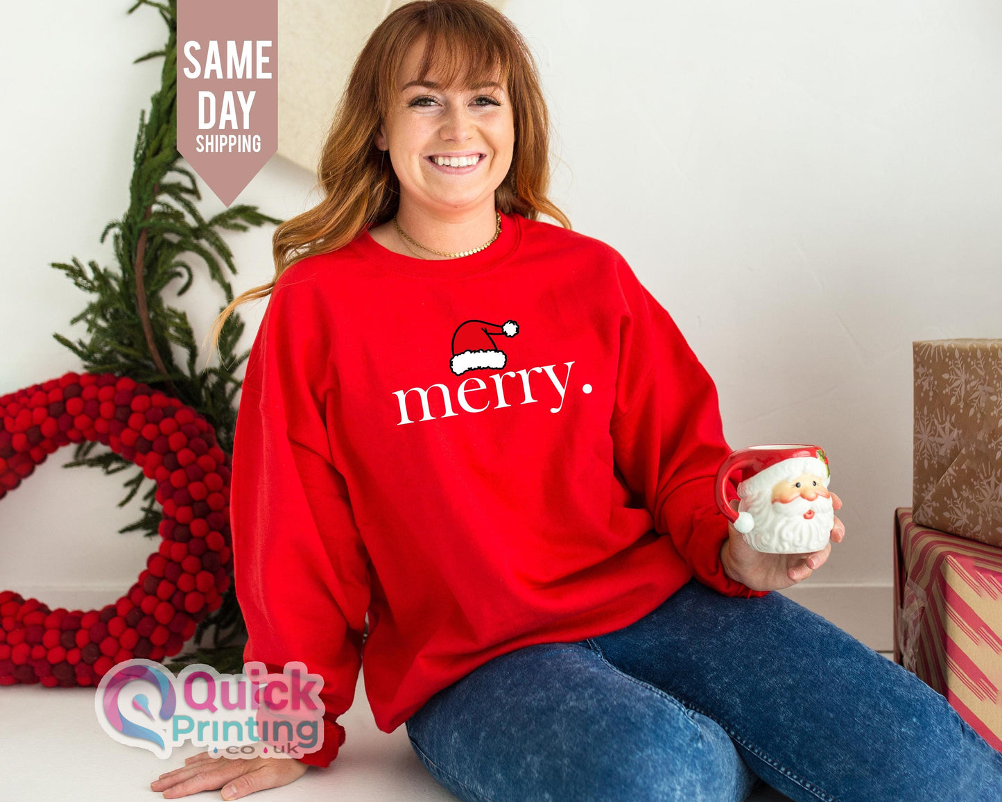 Merry Christmas Sweatshirt: Family Holiday Crewneck