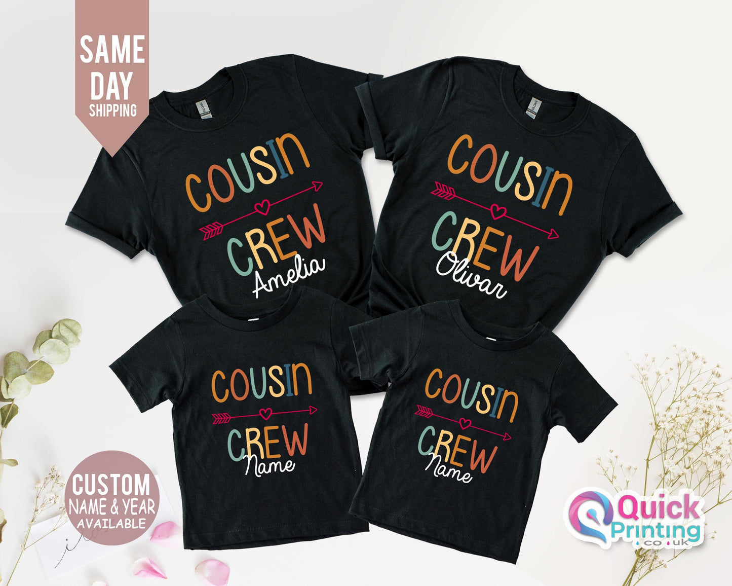 Cousin Crew Matching T-Shirts: Custom Family Vacation Tees