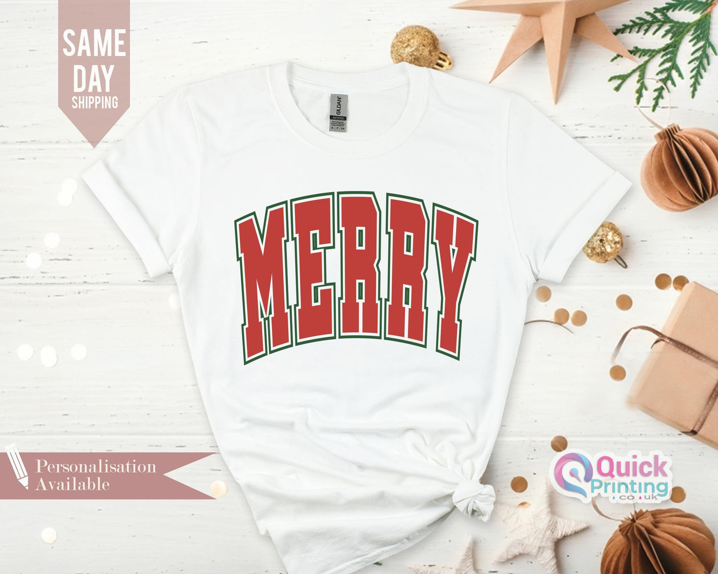 Merry Christmas T-Shirt: Soft Cotton Holiday Tee