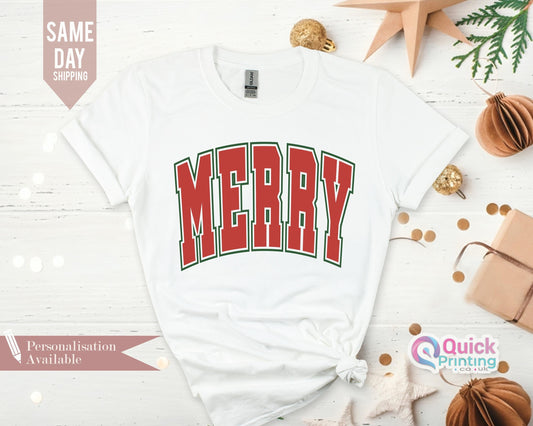 Merry Christmas T-Shirt: Soft Cotton Holiday Tee