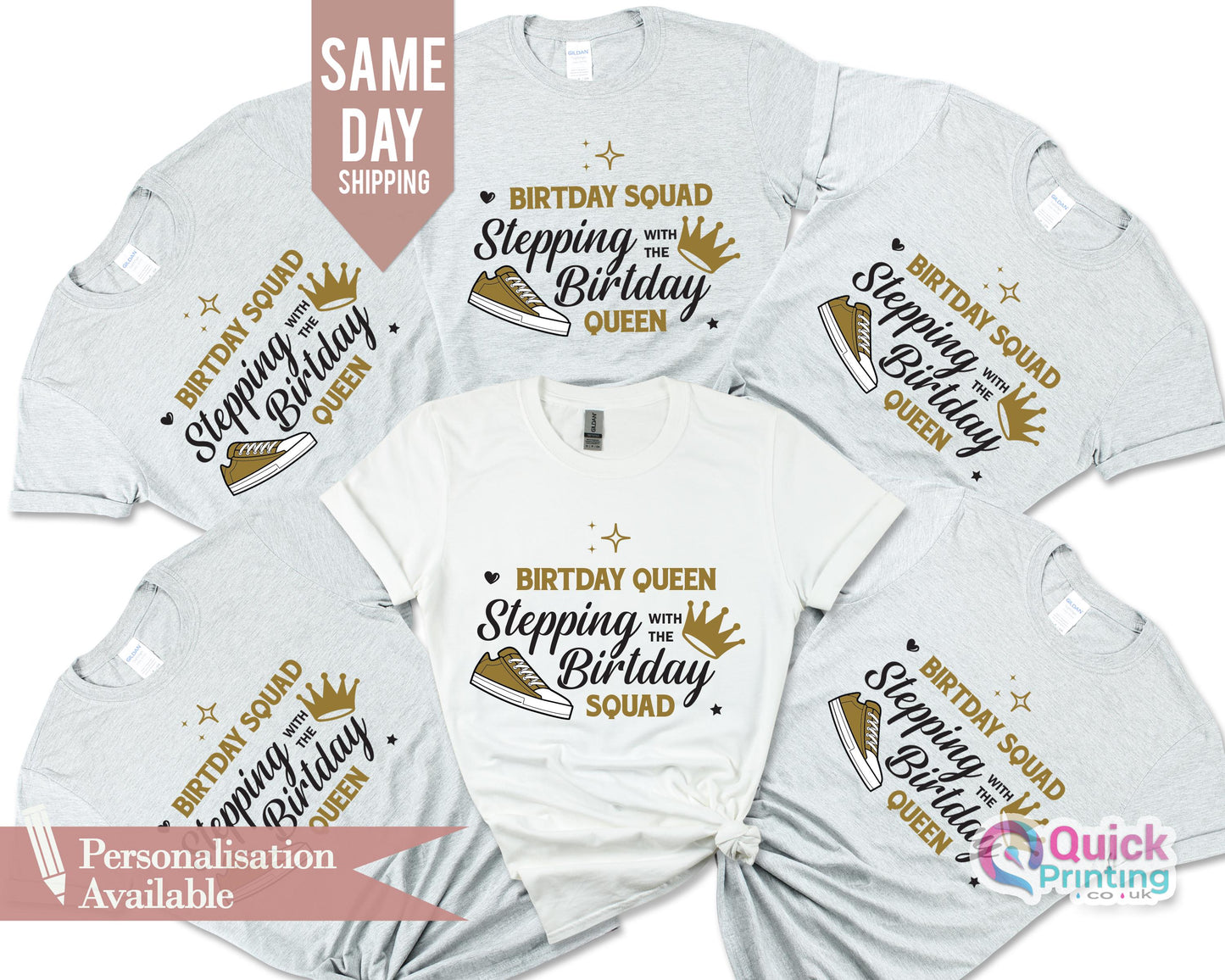 Birthday Queen Shirt: Stepping Squad Matching Tee