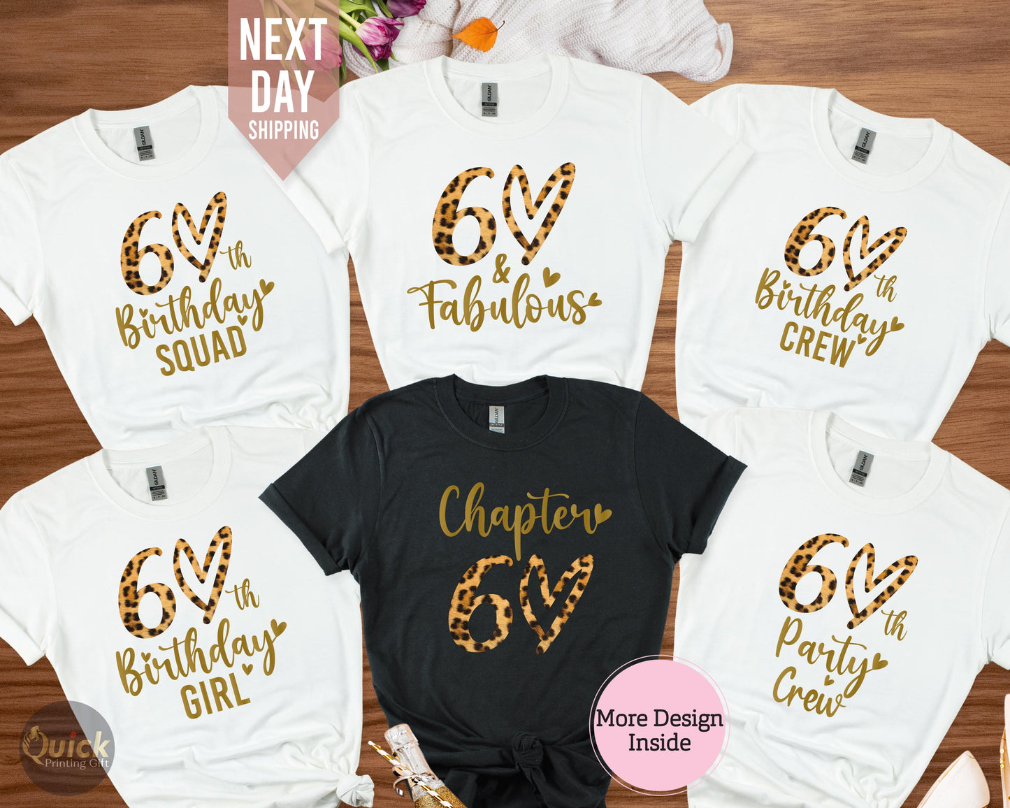60th Birthday Crew Shirt: Custom Text Cotton Tee