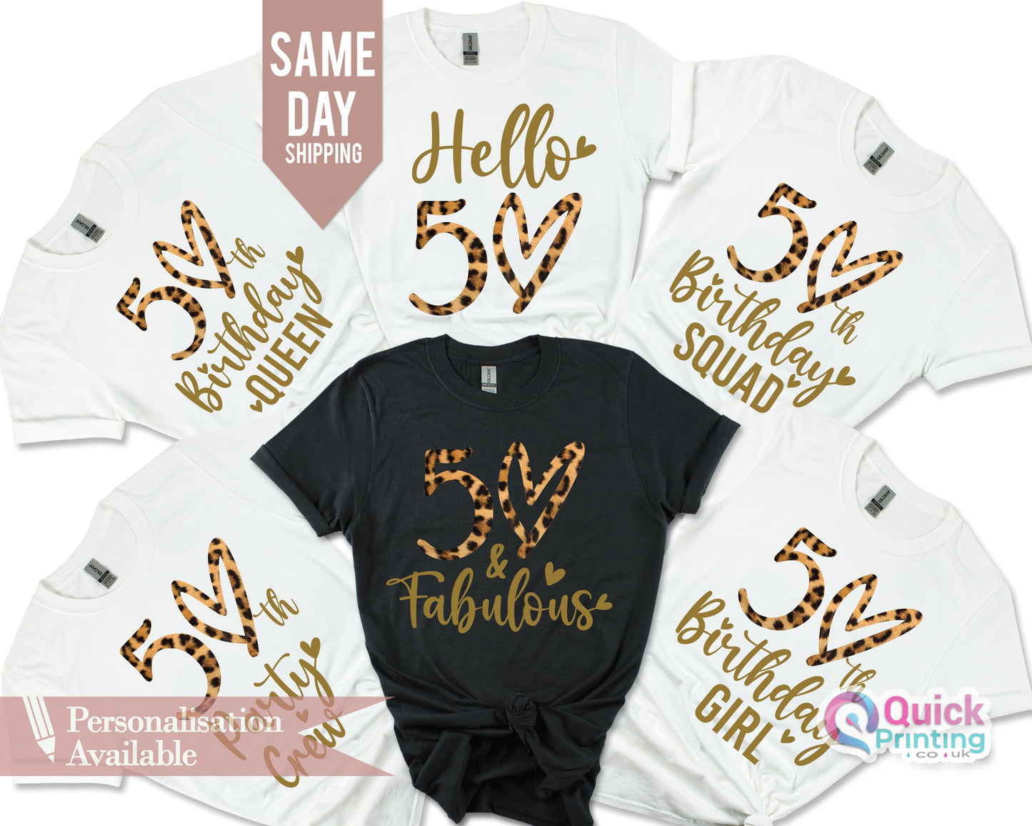 50th Birthday Shirt: Custom Party Crew T-Shirt