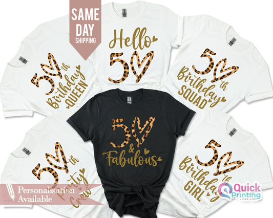 50th Birthday Shirt: Custom Party Crew T-Shirt