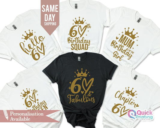 60th Birthday Squad Shirt: Custom Text, Group Shirts