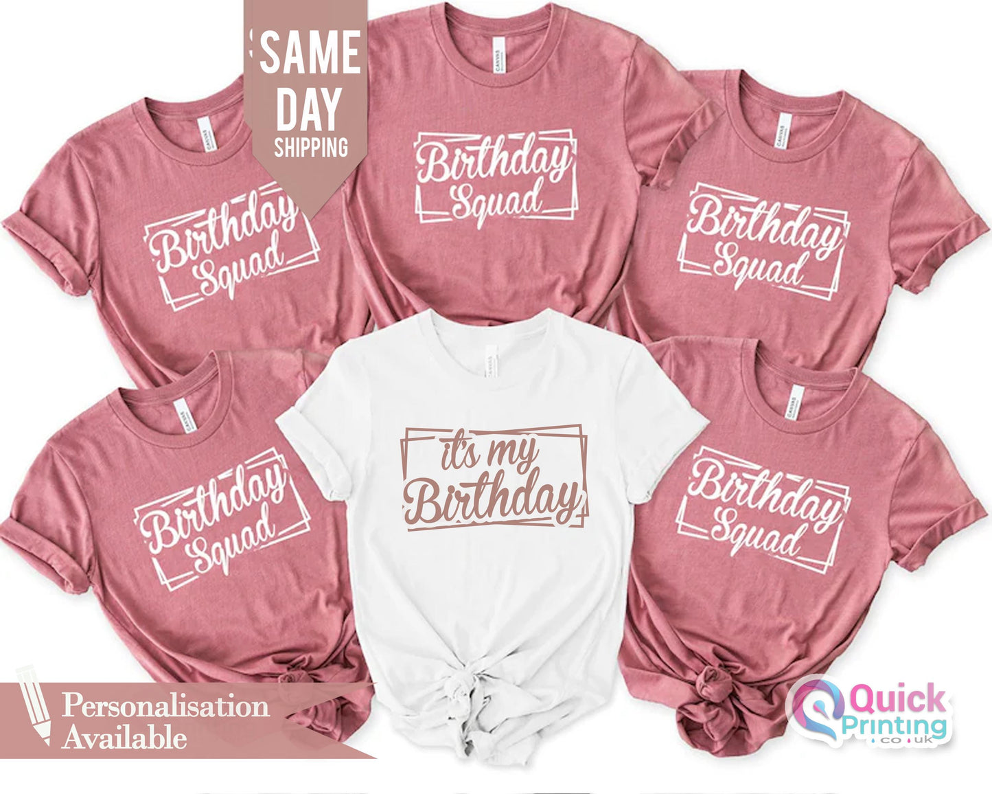 Birthday Squad T-Shirts: Matching Group Party Shirts