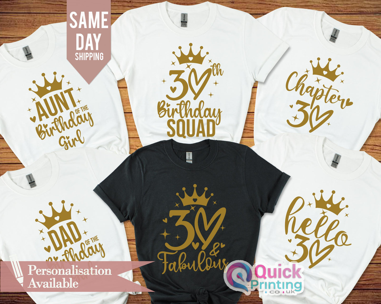30th Birthday Crew Shirt: Custom Party Squad T-Shirt