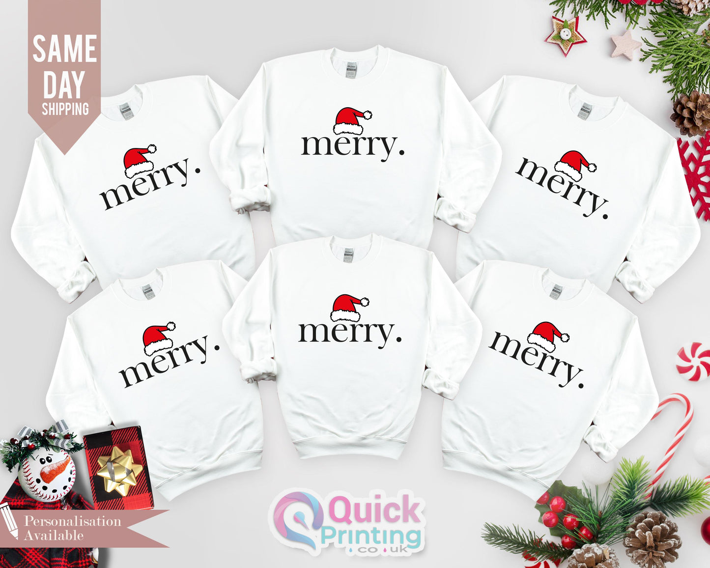 Merry Christmas Sweatshirt: Matching Family Xmas Jumpers