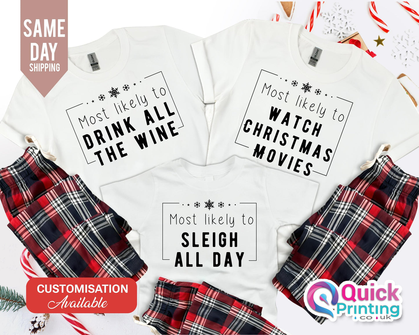 Funny Family Christmas T-Shirt: Most Likely To...