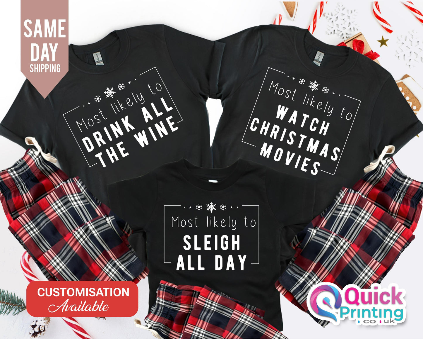 Funny Family Christmas T-Shirt: Most Likely To...