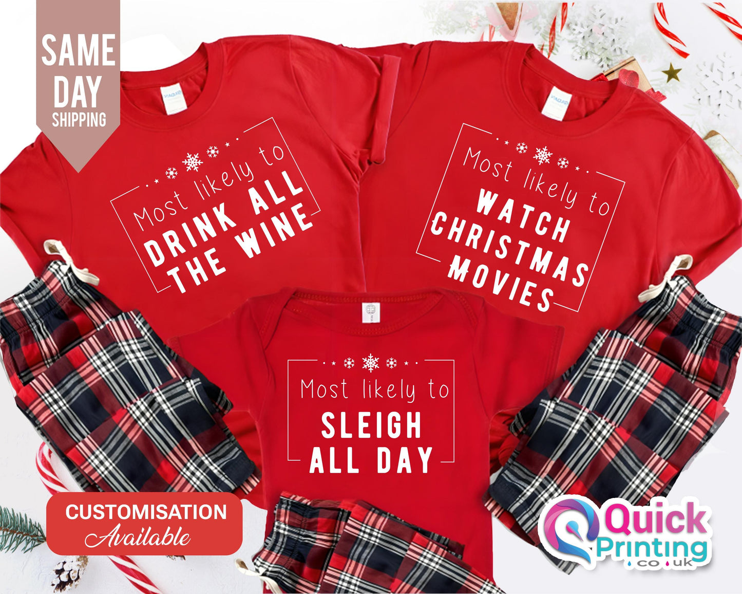 Funny Family Christmas T-Shirt: Most Likely To...