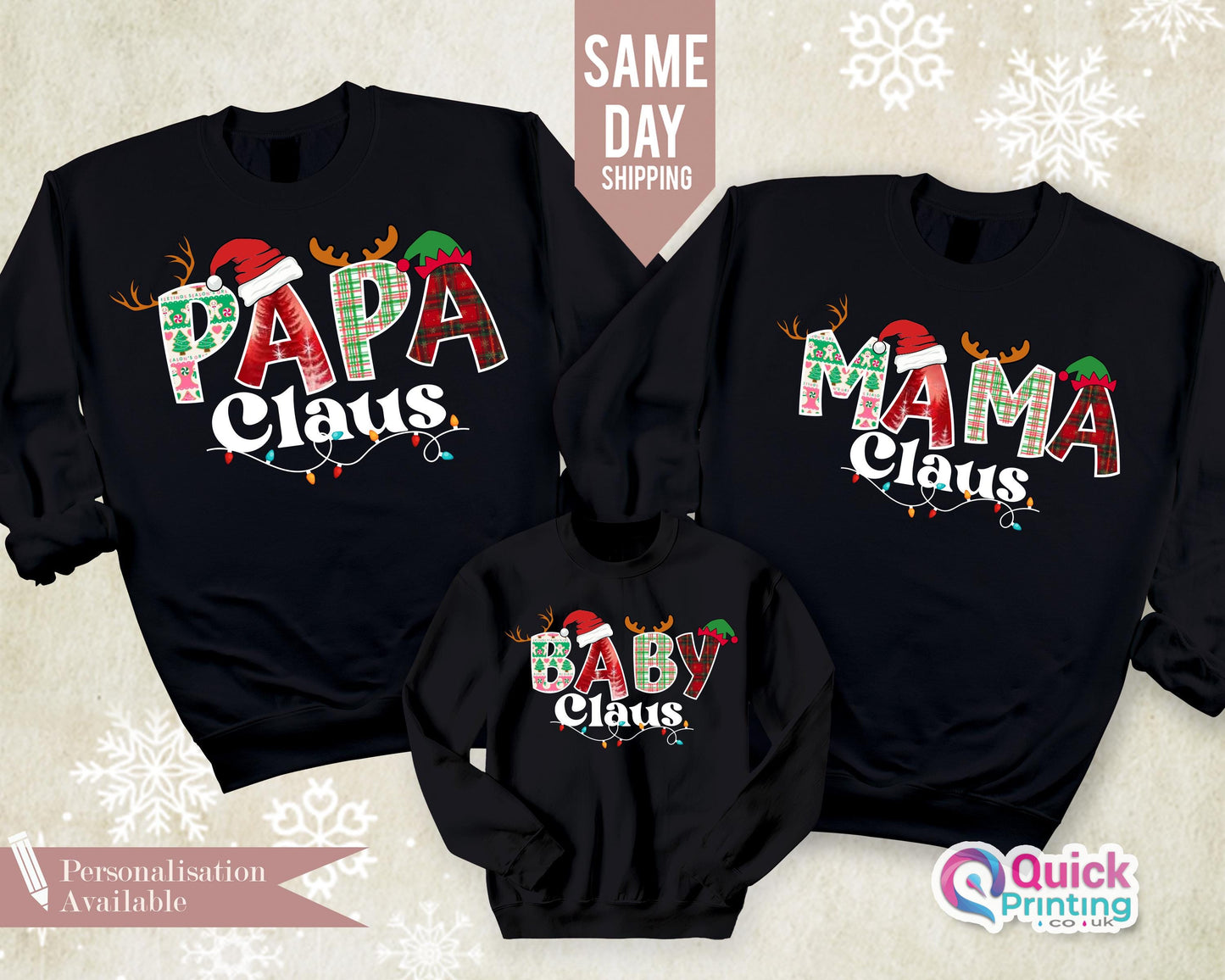 Family Claus Gift Sweatshirt, Christmas Jumper, Nana Christmas Sweatshirt, Custom Claus Sweatshirt, Family Claus Sweatshirt, Gift for Dad