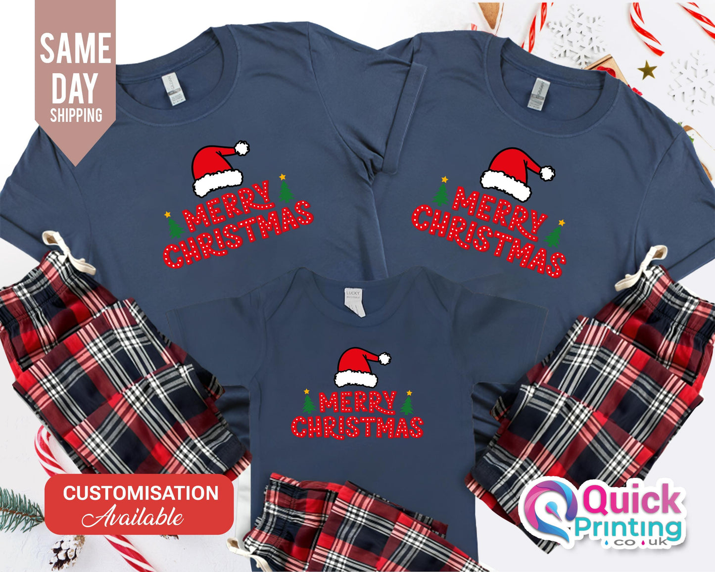 Family Christmas Pajamas: Tartan Cotton Xmas PJs