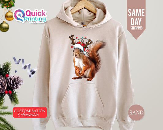 Christmas Squirrel Lights Hoodies, Christmas Squirrel Sweatshirt, Merry Christmas Jumper, Christmas Squirrel Gift, Cute Christmas Sweater