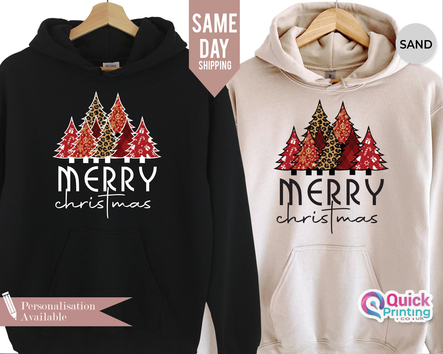 Christmas Tree Hoodie: Unisex Holiday Sweater, Custom Print