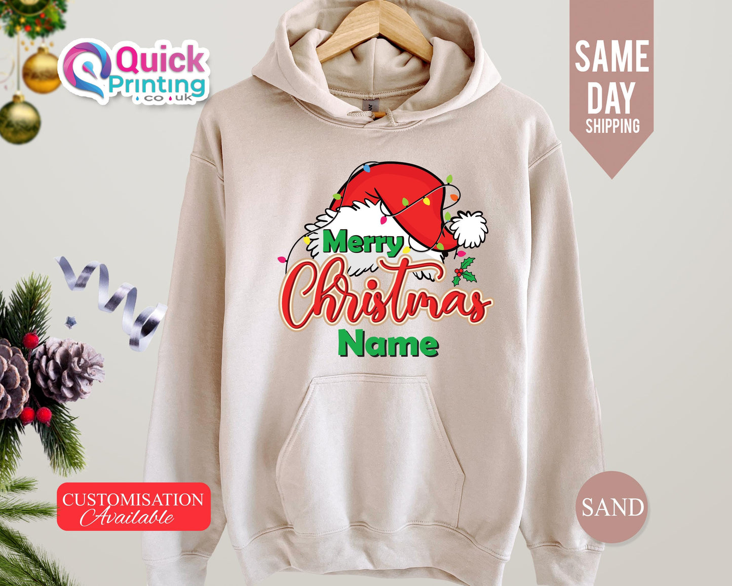 Personalized Family Christmas Hoodie: Matching Xmas Jumper