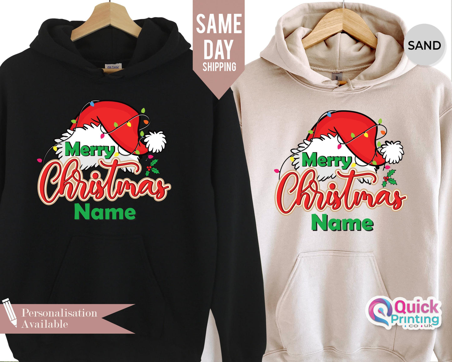 Personalized Family Christmas Hoodie: Matching Xmas Jumper