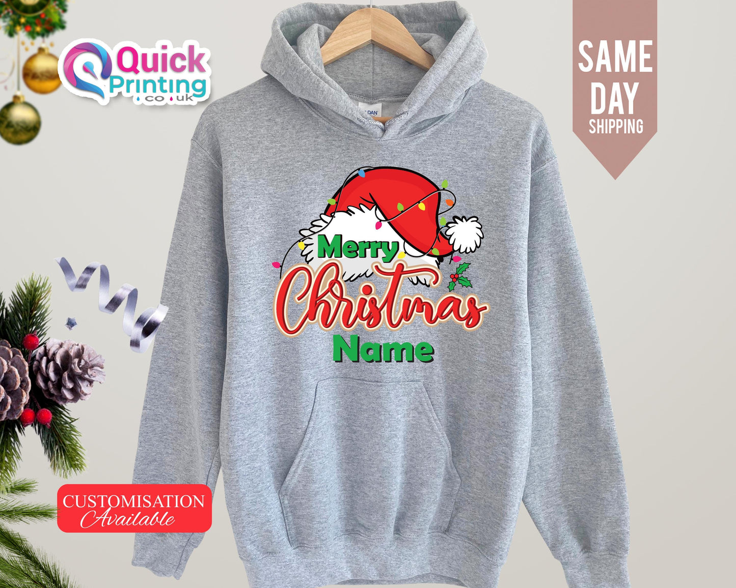 Personalized Family Christmas Hoodie: Matching Xmas Jumper