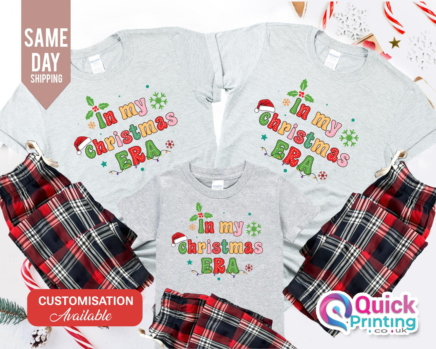 Personalized Family Christmas Pajamas: "In My Christmas Era" Matching Set