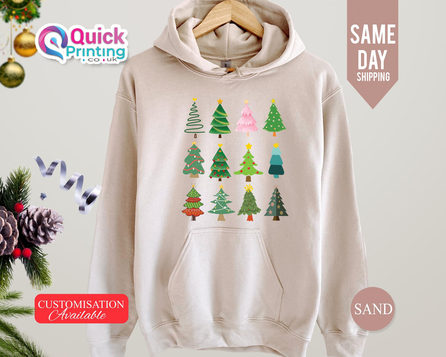 Christmas Tree Hoodie: Unisex Holiday Sweatshirt