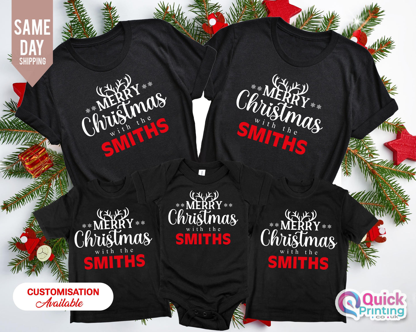 Personalized Family Christmas Shirt: Matching Holiday T-Shirt