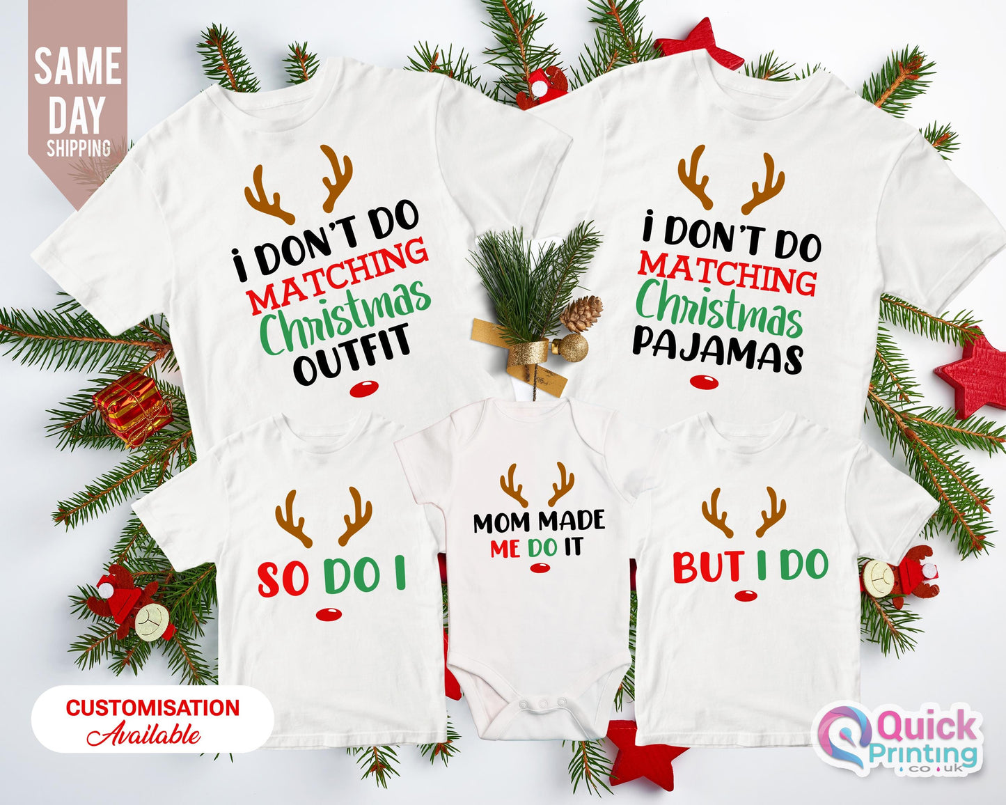 Funny Christmas Family Shirt: 'I Don't Do Matching' Tee