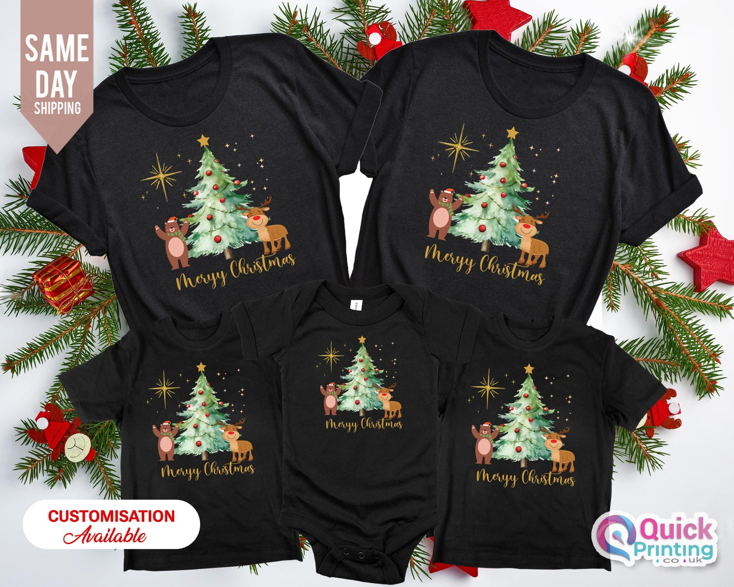 Family Christmas Tree Shirt: Matching Holiday T-Shirt