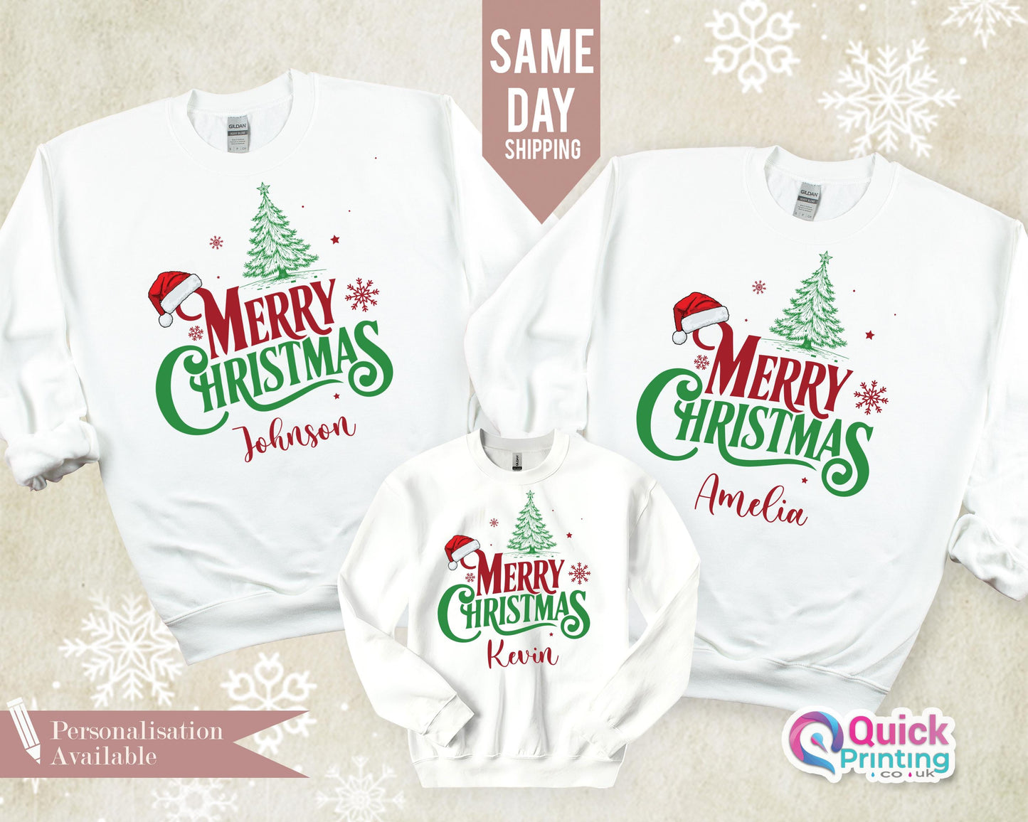 Personalized Christmas Sweatshirt: Custom Name Jumper