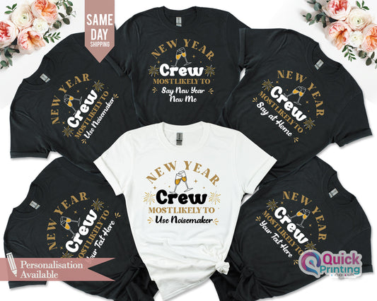 Personalized New Year Crew Shirt: Custom Family Matching Tee