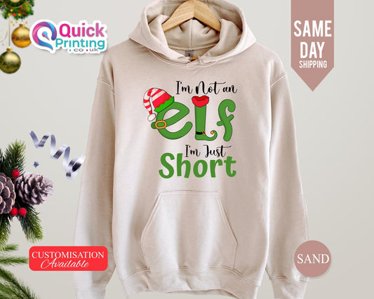Funny Christmas Hoodie: I'm Not An Elf, Matching Family Sweatshirt