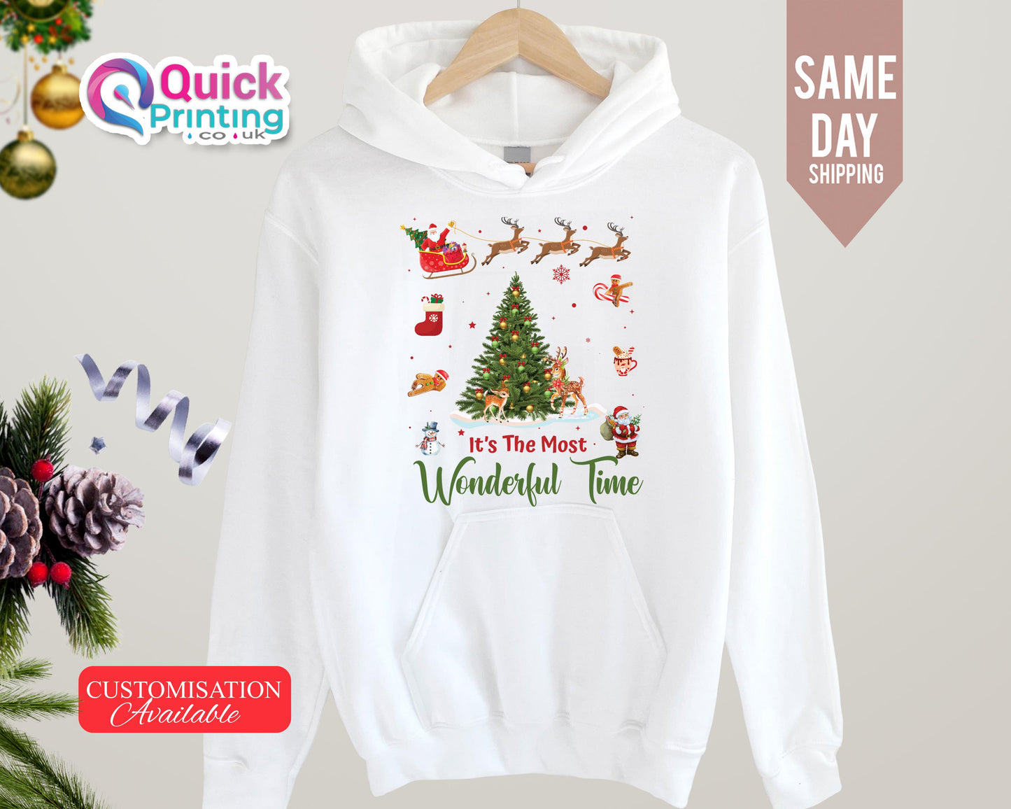 Its The most wonderful time Hoodie, Christmas Sweatshirt For Women, Winter Gift, Family Winter Hoodie, Winter Crew Hoodie, Winter Lover Tee
