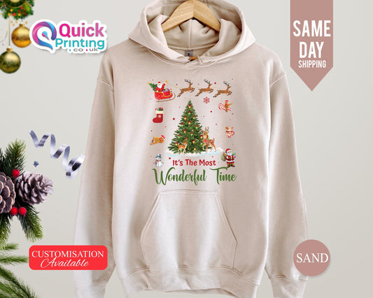 Its The most wonderful time Hoodie, Christmas Sweatshirt For Women, Winter Gift, Family Winter Hoodie, Winter Crew Hoodie, Winter Lover Tee
