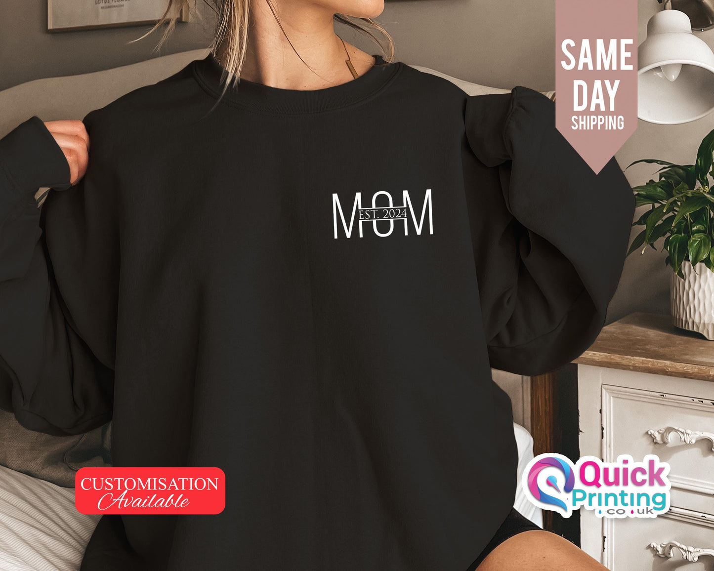 Custom Mom Sweatshirt: Personalized Mama Jumper, Est. Date