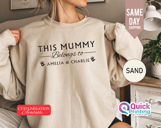 Personalized Mummy Sweatshirt: Custom Mama Sweater, New Mom Gift