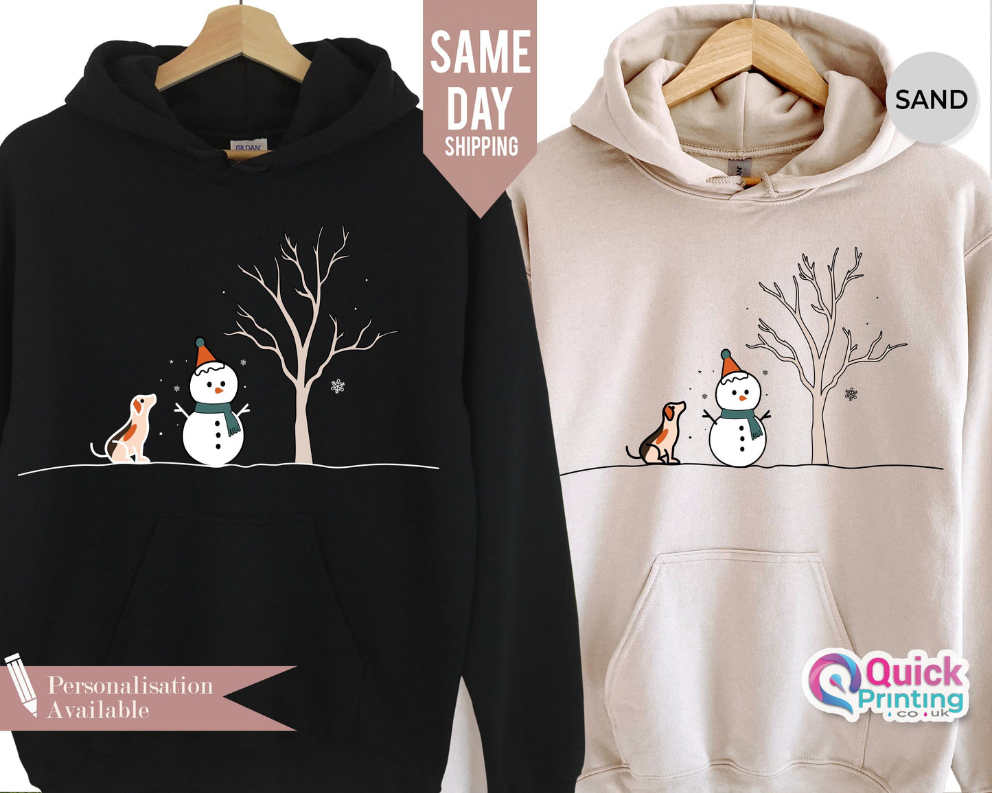 Christmas Snowman Hoodie: Unisex Holiday Sweatshirt