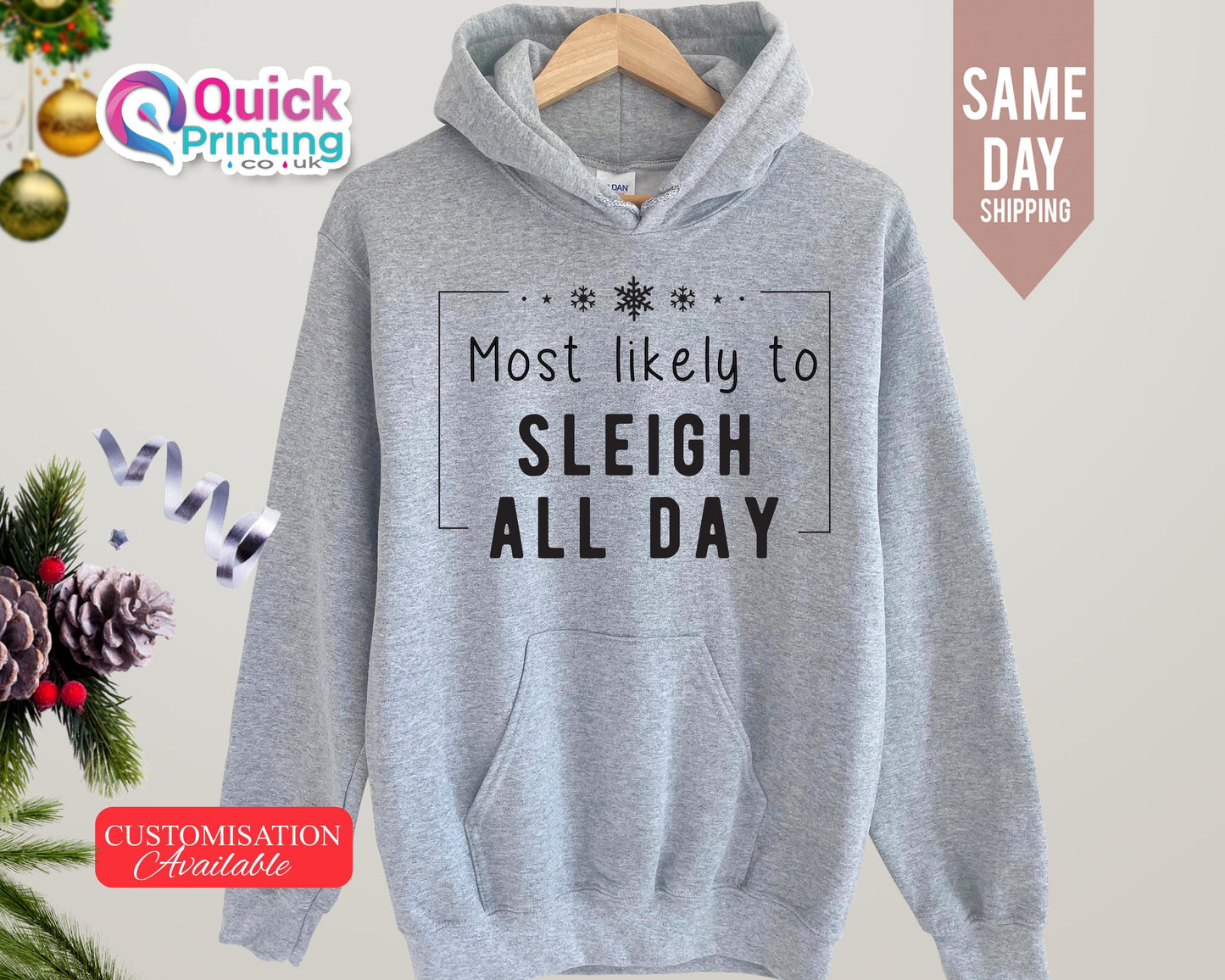 Custom 'Most Likely To' Christmas Hoodie: Matching Family Sweatshirt