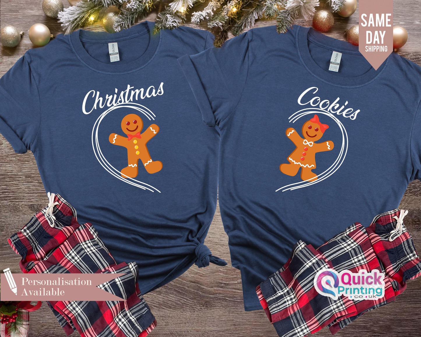Christmas Couple T-Shirt: Funny Matching Christmas Cookies Tee