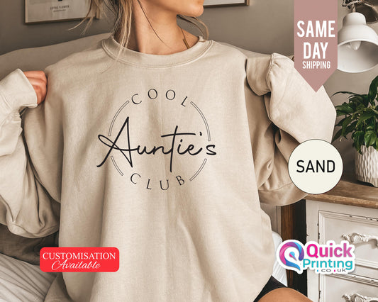 Cool Aunts Club Sweatshirt, New Aunt Gift, New Aunt Sweatshirt, Cute Aunt Gifts, Cool Sister Sweater, Christmas Auntie sweatshirt, Xmas Top