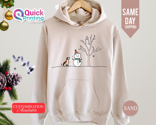Christmas Snowman Hoodie: Unisex Holiday Sweatshirt