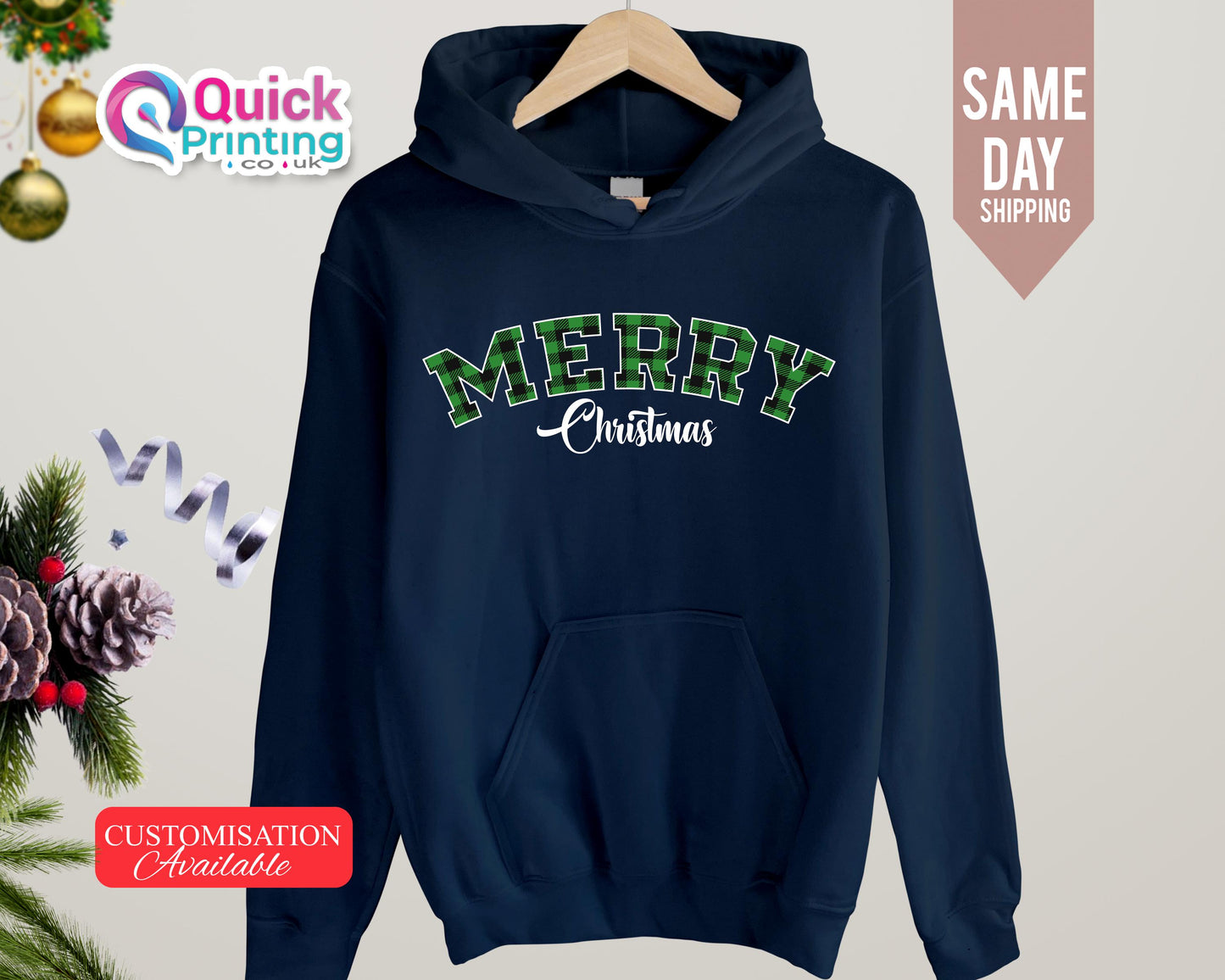 Merry Christmas Hoodie: Unisex Holiday Sweater