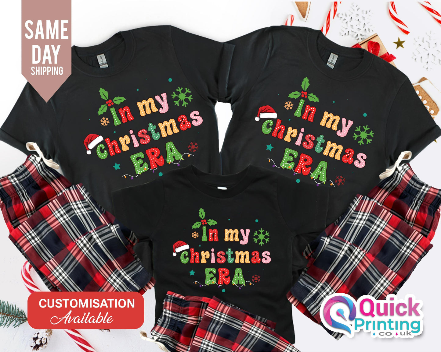 Personalized Family Christmas Pajamas: "In My Christmas Era" Matching Set