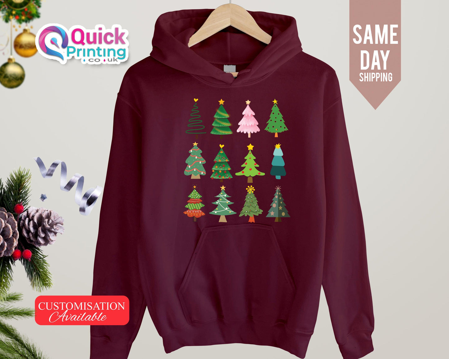 Christmas Tree Hoodie: Unisex Holiday Sweatshirt