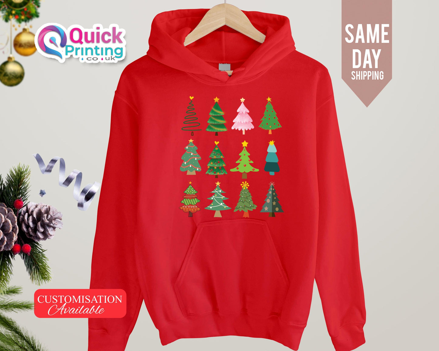Christmas Tree Hoodie: Unisex Holiday Sweatshirt