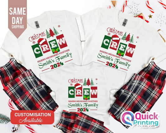 Personalized Christmas Crew Family Matching Pajama Set