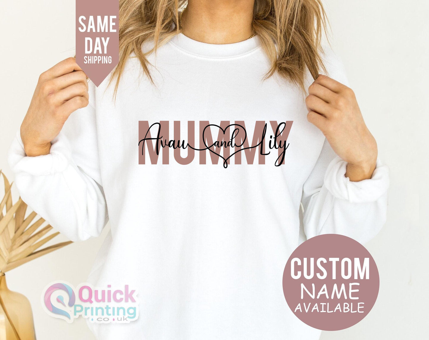 Personalized Mummy Sweatshirt, MOM sweater with children's names Jumper, Gift birth, expectant mothers, baby shower, mother's day Sweatshirt