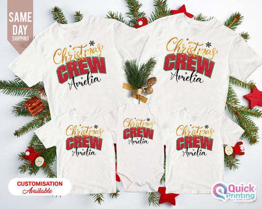 Personalized Christmas Crew Shirt: Matching Family Christmas Tee