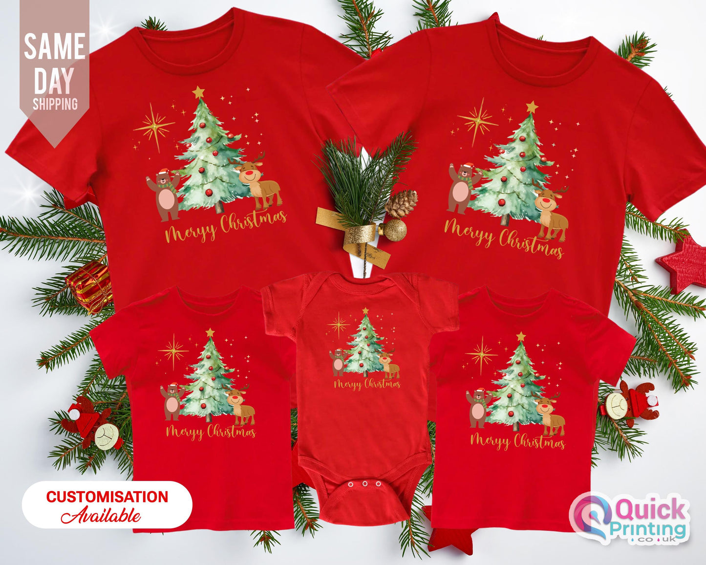 Family Christmas Tree Shirt: Matching Holiday T-Shirt