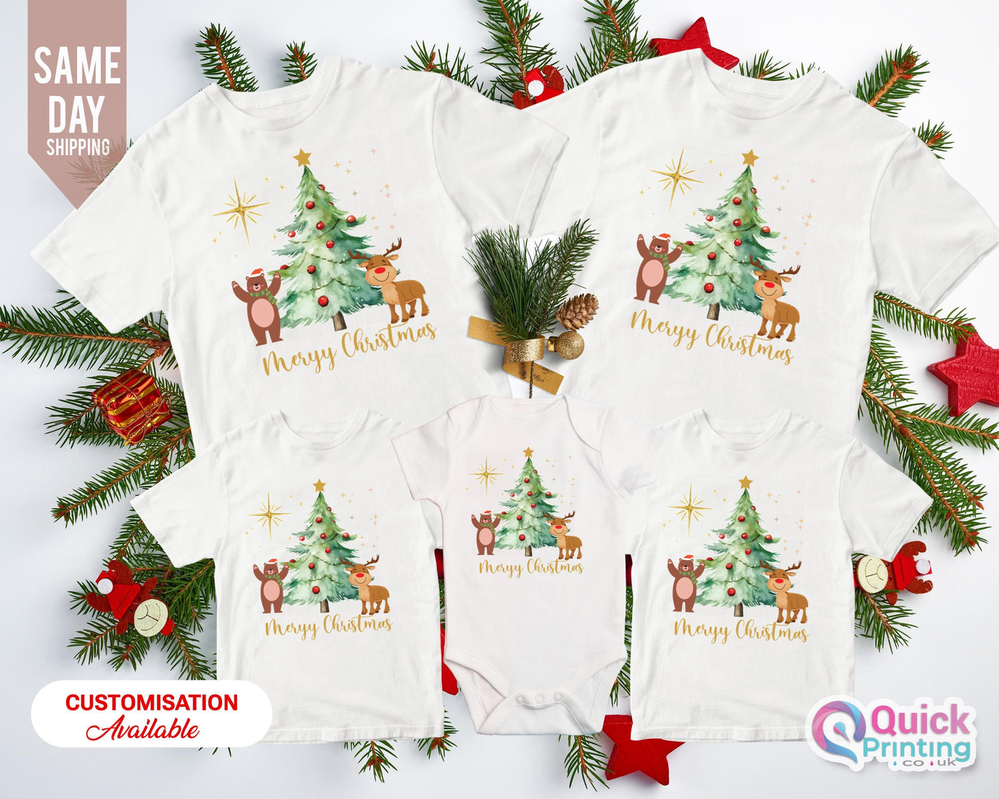 Family Christmas Tree Shirt: Matching Holiday T-Shirt